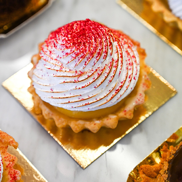 Passionfruit and Raspberry Curd Tartlet
